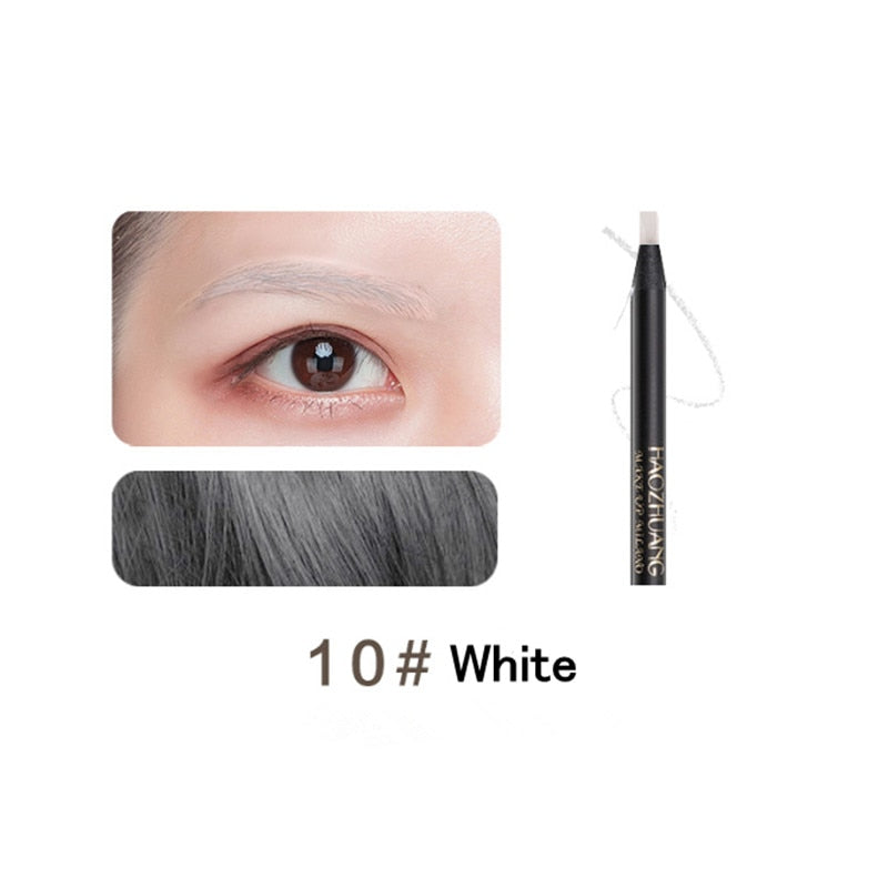 White Eyebrow Pencil Cosmetic pen Brush for eyeshadow Natural Long-Lasting Tattoo Tint waterproof Rswank