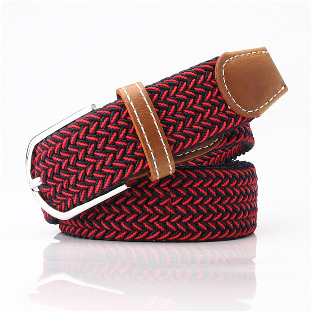 Casual men's and women's fashion multi-color elastic woven Rswank