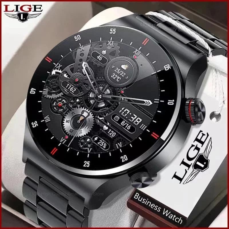 LIGE ECG+PPG Bluetooth Call Smart Watch For IOS Android Rswank