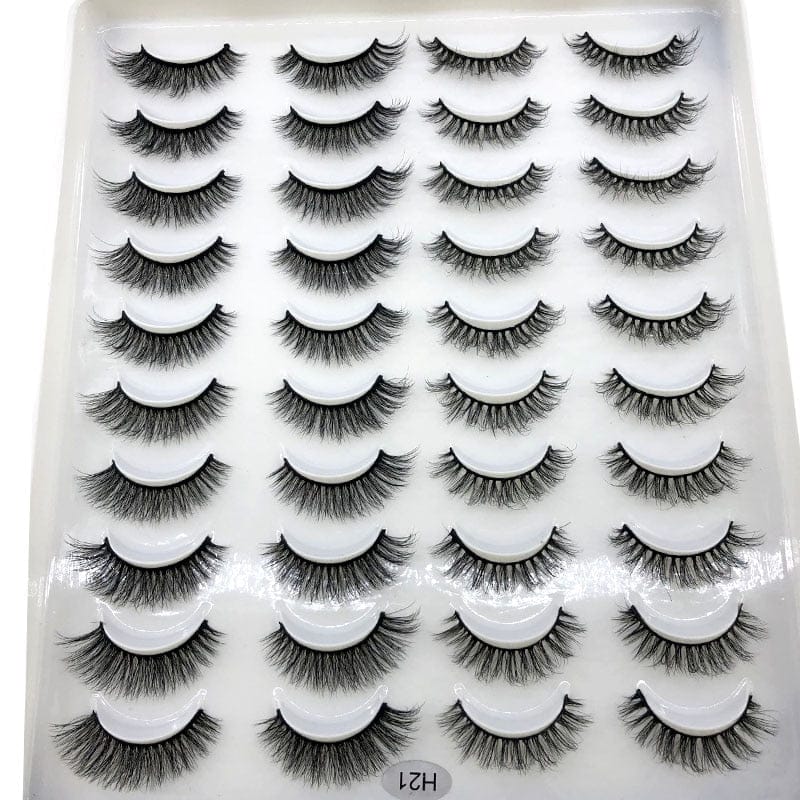 New 20 pairs natural false eyelashes fake lashes long makeup 3d mink eyelashes eyelash extension Rswank