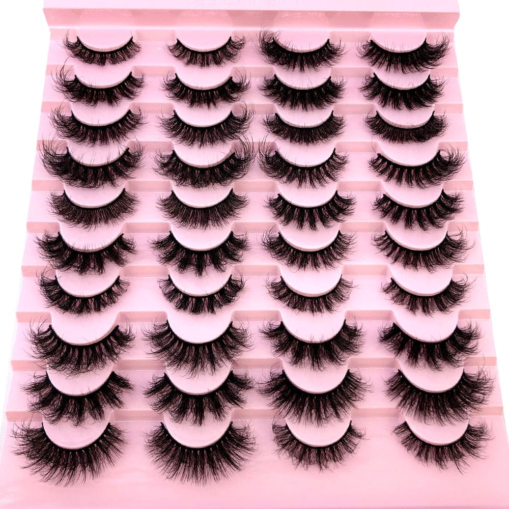 New 20 pairs natural false eyelashes fake lashes long makeup 3d mink eyelashes eyelash extension Rswank