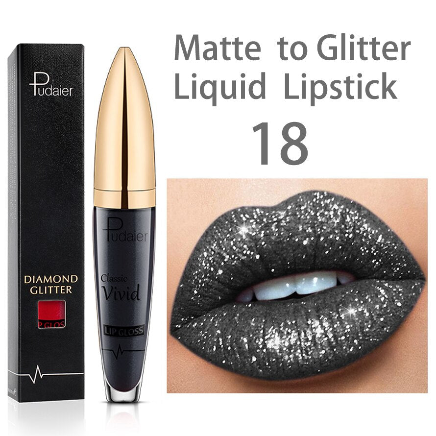 Diamond Shimmer Glitter Lip Gloss Waterproof