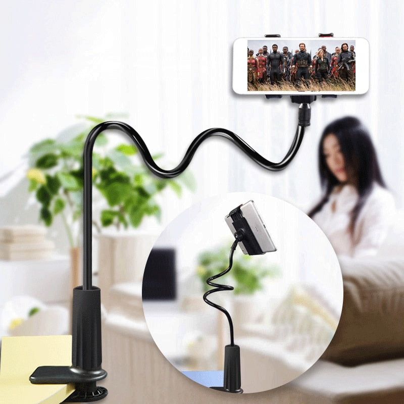 Universal Long Arm Phone Holder Flexible 360 Clip Desktop Mount Bracket Phone Stand Cell Phone Support For Bedroom KitchenParlor Rswank