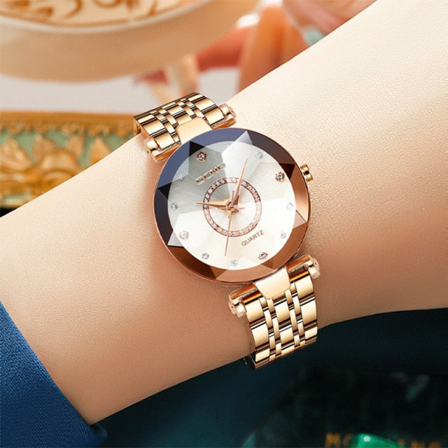 Fashion Ultra Thin Women Quartz Watch Ladies Wrist Watch Luxury Brand Female Clock Steel Watches f Rswank