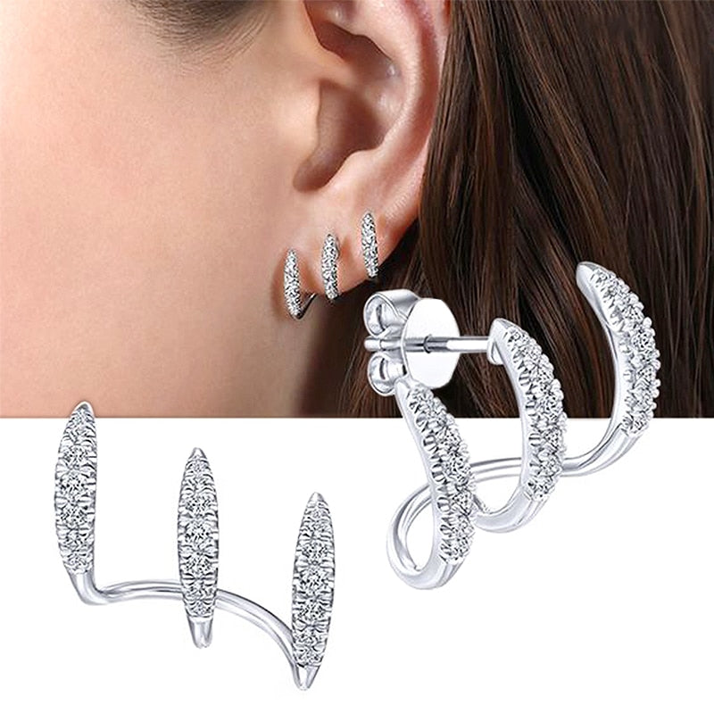 Silver Color Claws Stud Earrings Rswank