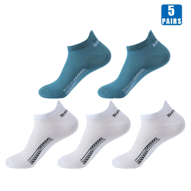 5 Pairs Cotton Short Socks for Male High Quality Women's Low-Cut Crew Ankle Rswank