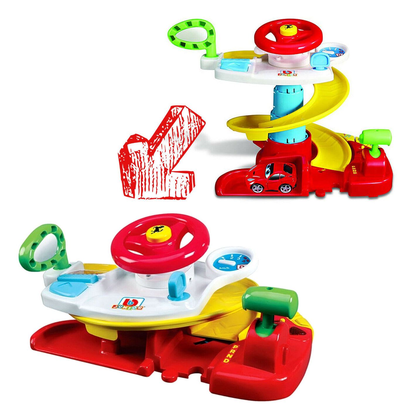 BB Junior Ferrari Dash 2 in 1 Driving Tower with Car