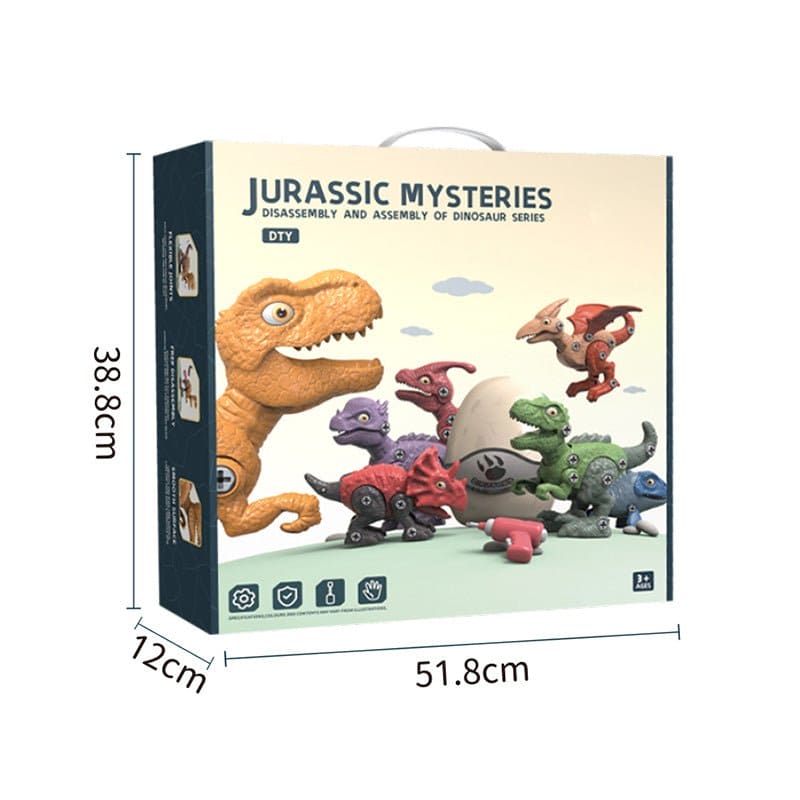 Disassemble Blocks Jurassic Dinosaurs Building Blocks Toys Battery Drill Tyrannosaurus Rex Wyvern Velociraptor Stegosaurus 5