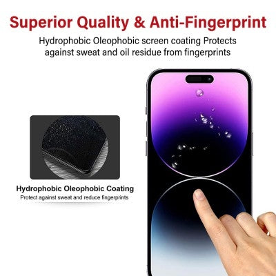 Tempered Glass Screen Protector For iPhone 15 / 15 Pro