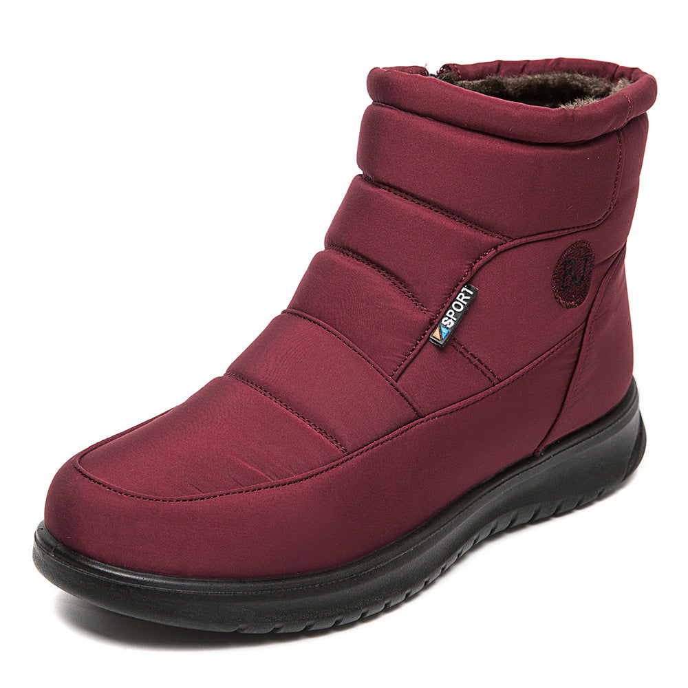 Ankle Boots For Women Non-slip Waterproof Snow Boots Flat Heels Warm Shoes Rswank