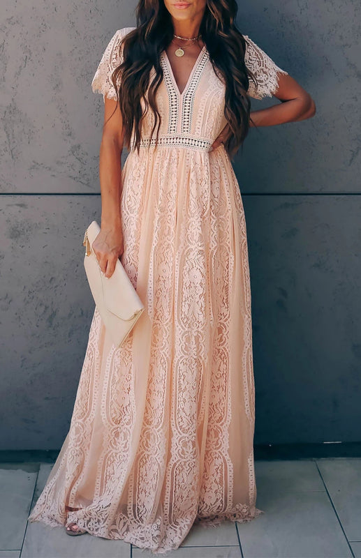 Women's  Fill Your Heart Lace Maxi Dress kakaclo