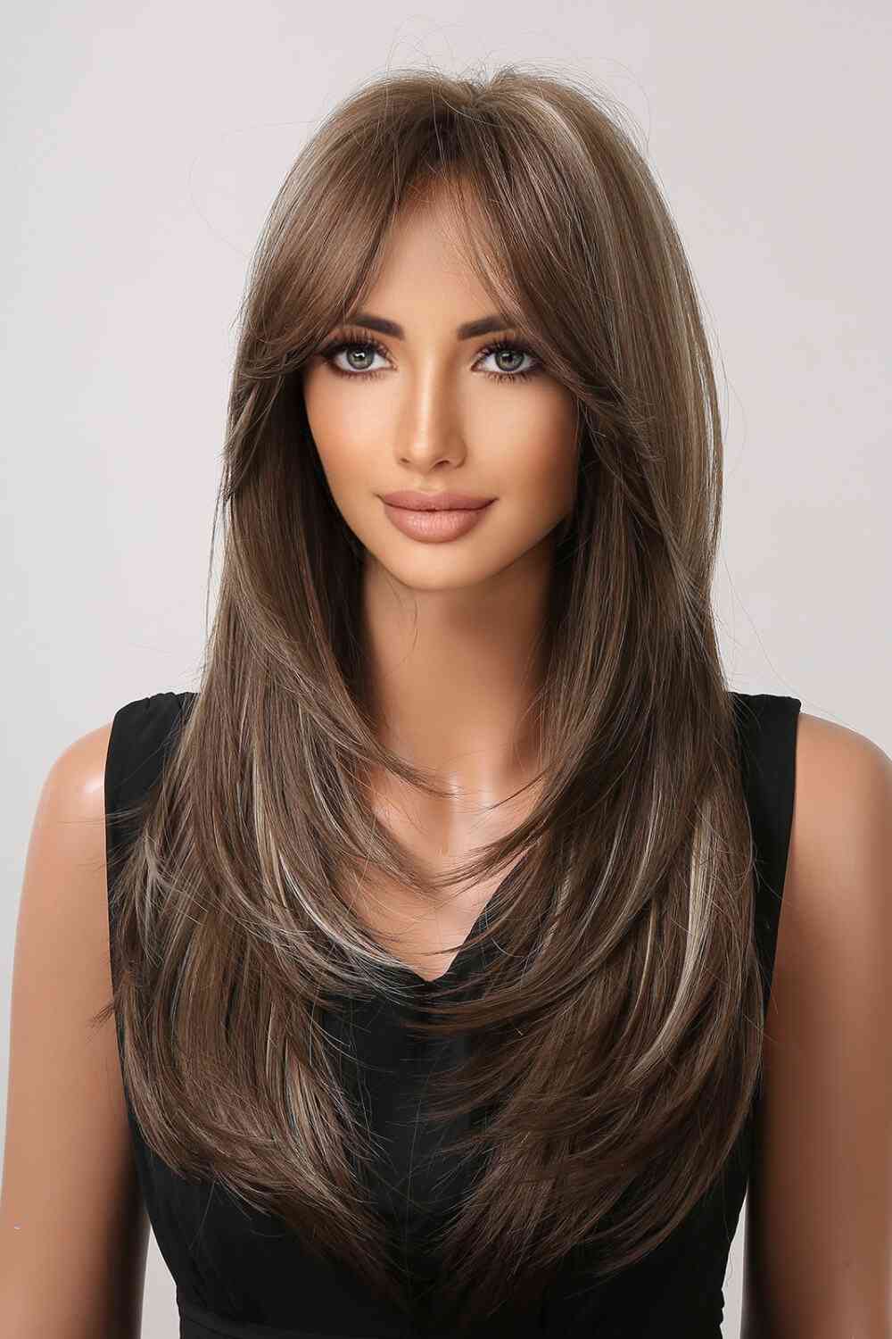 13*1" Full-Machine Wigs Synthetic Long Straight 22"