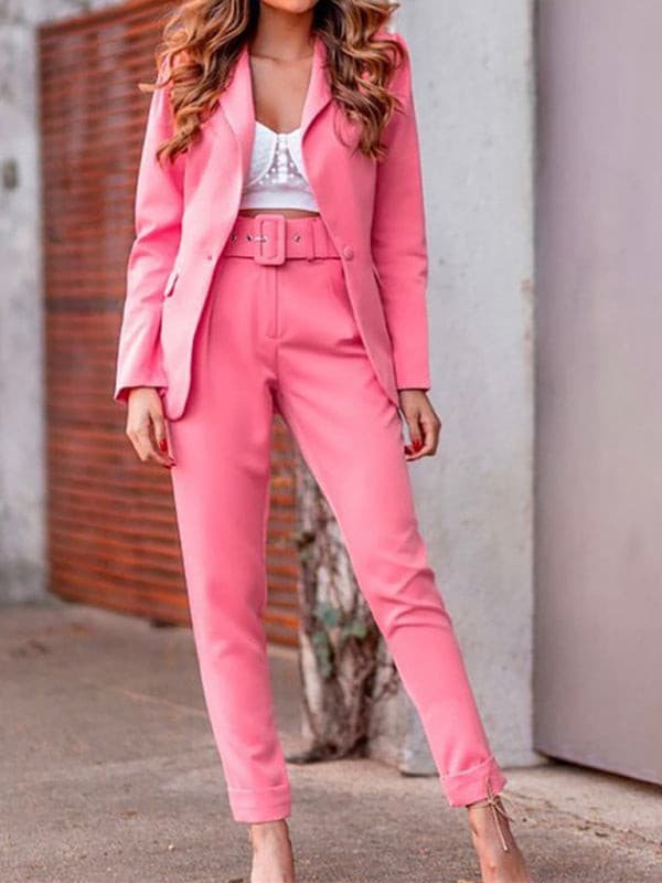 Women's fashionable temperament lapel suit kakaclo